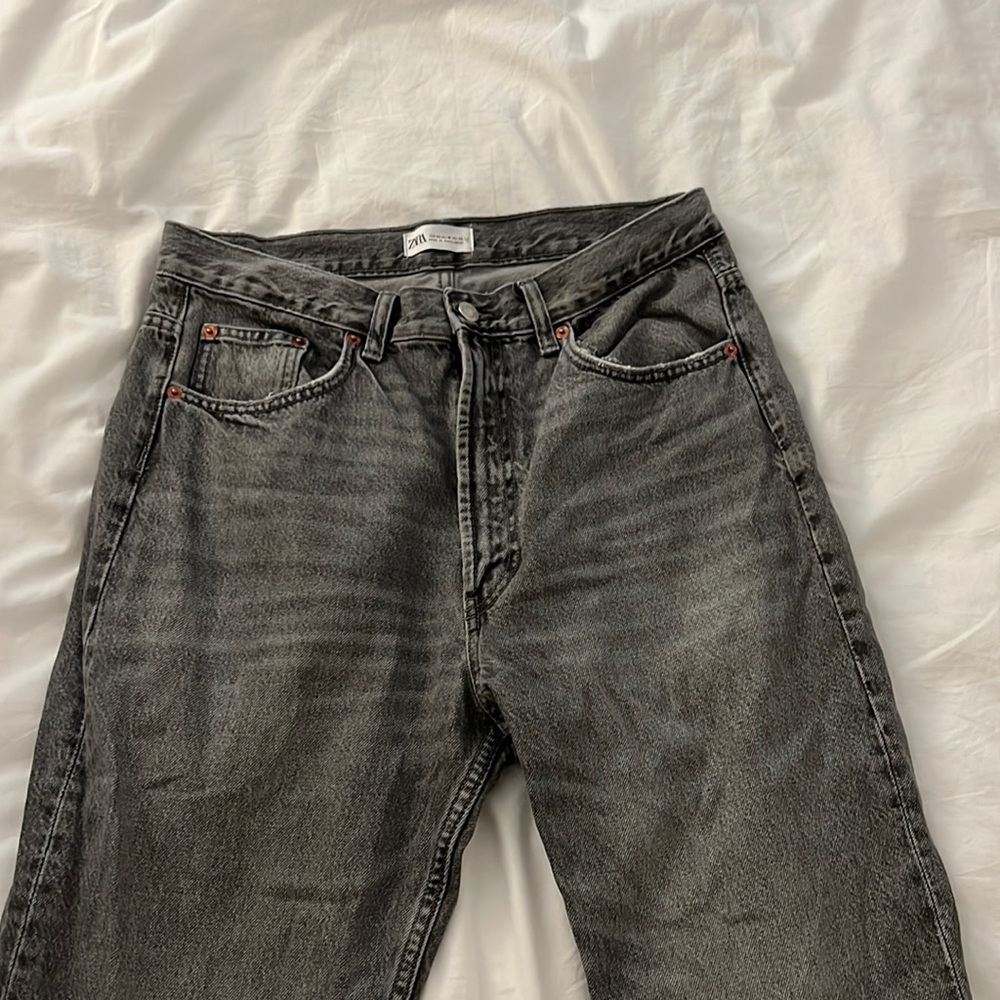 Zara black straight jeans